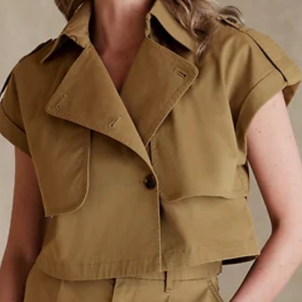 Banana Republic Cropped Trench Jacket